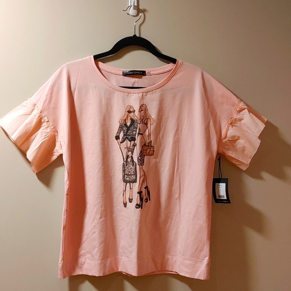 🌸NWT Gabby Isabella Pink T Shirt - Picture 1 of 6